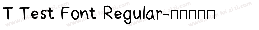 T Test Font Regular字体转换